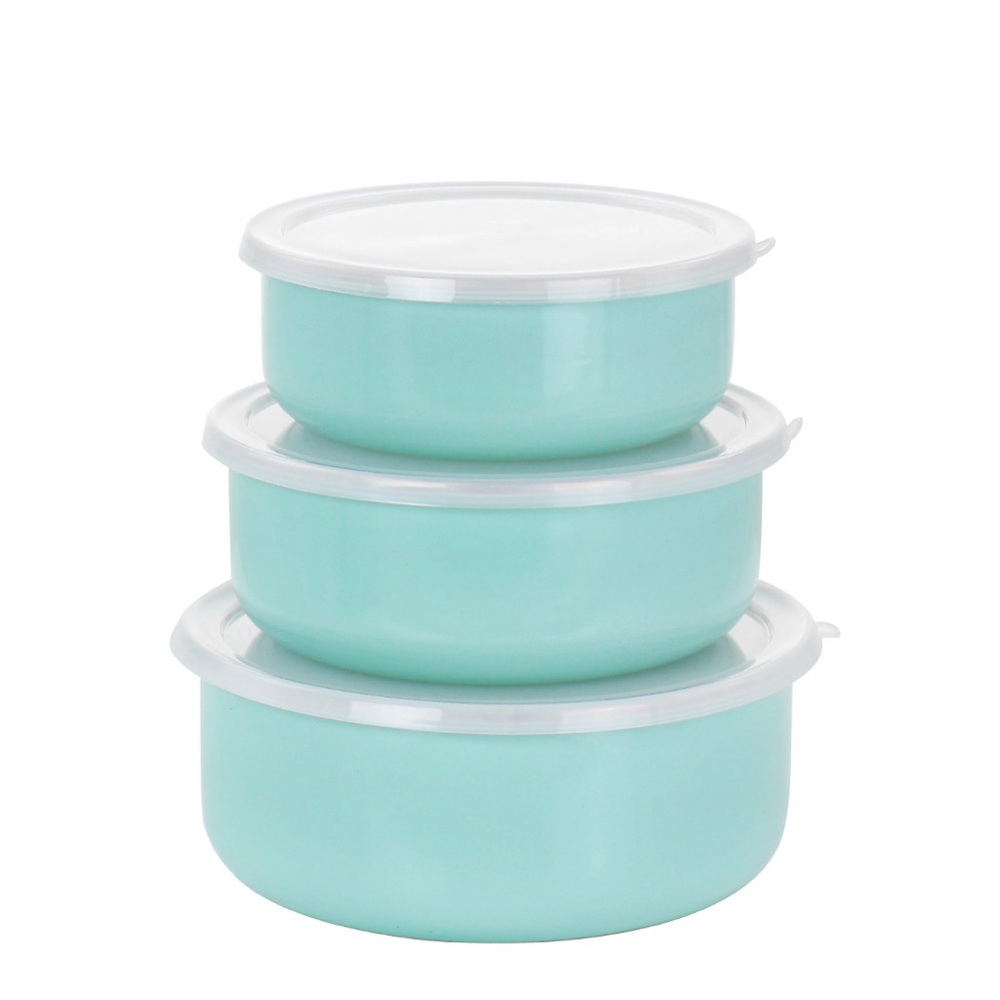 Martha Stewart Enamel Mixing Bowl and Lid Set